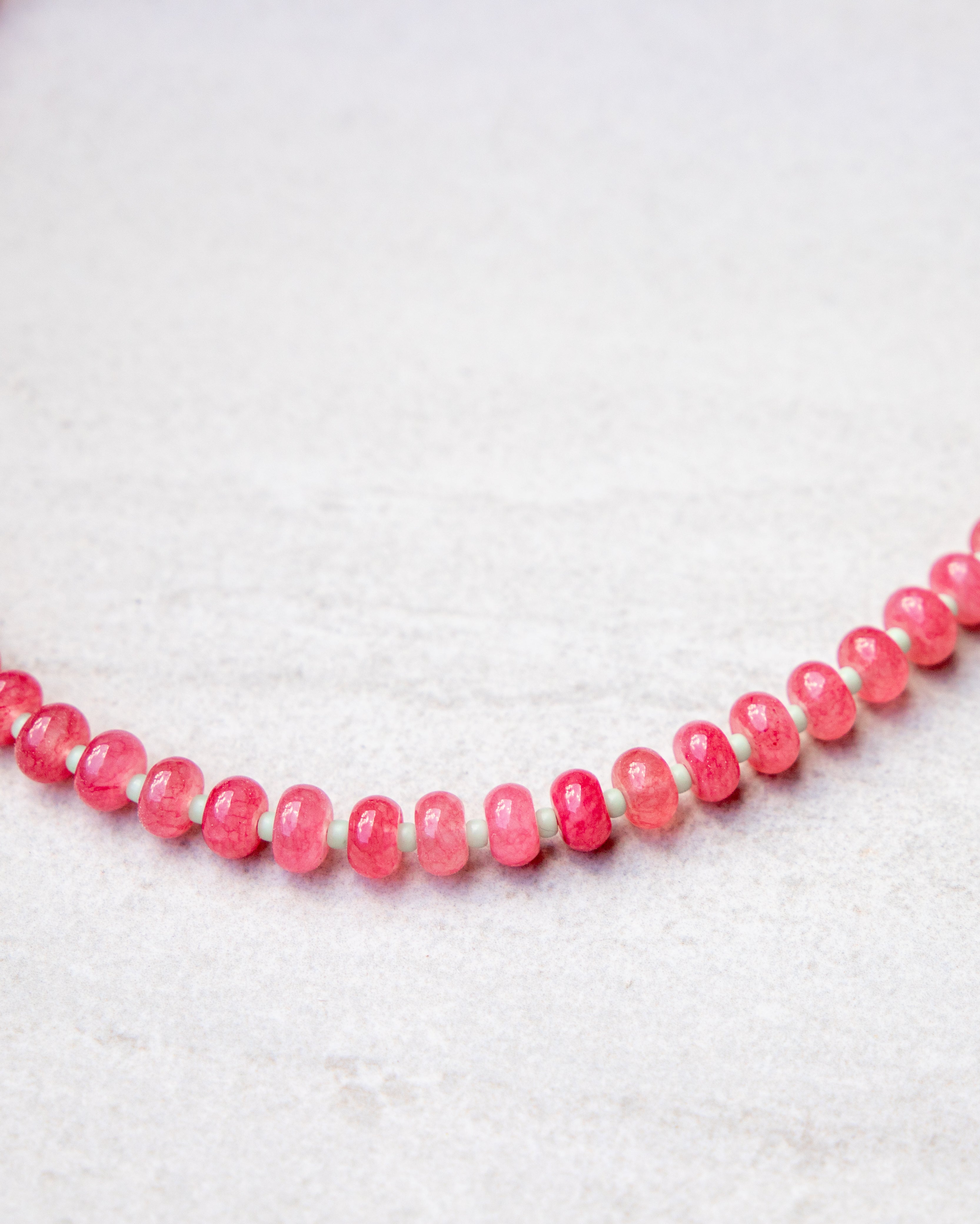 cotton candy sky beaded necklace