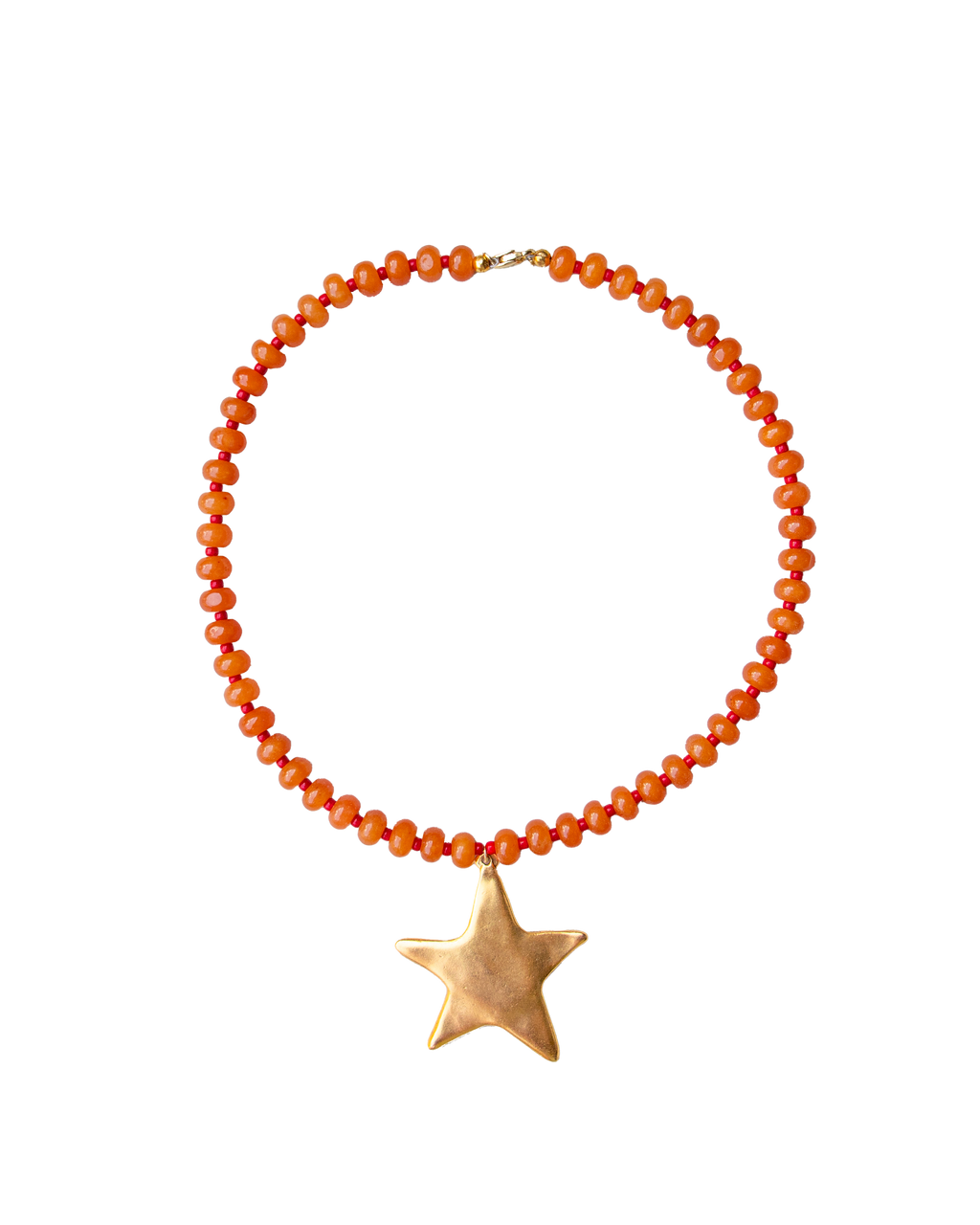 sorbet star beaded necklace with star charm