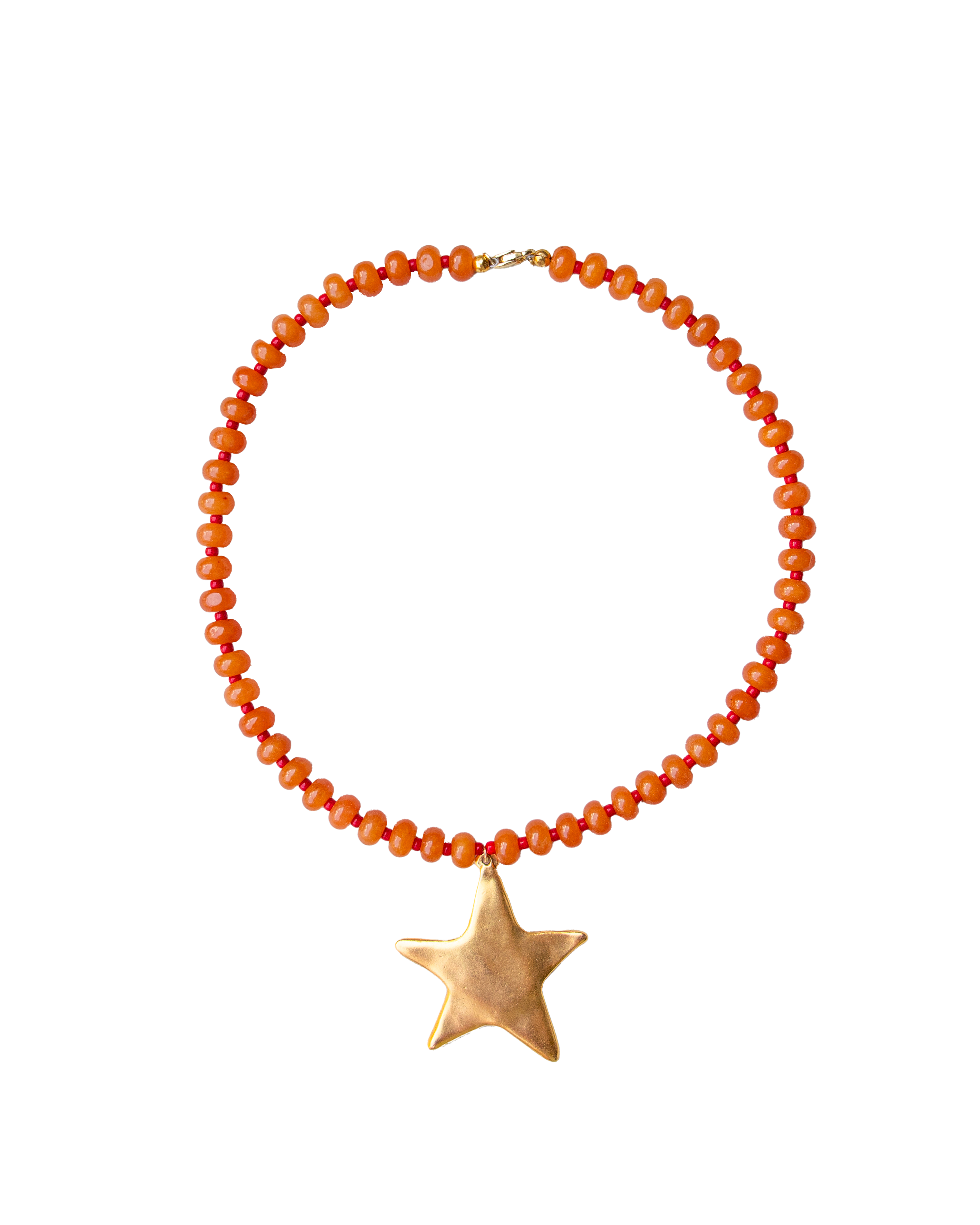 sorbet star beaded necklace with star charm