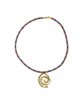 swirl scout paracord necklace with spiral charm