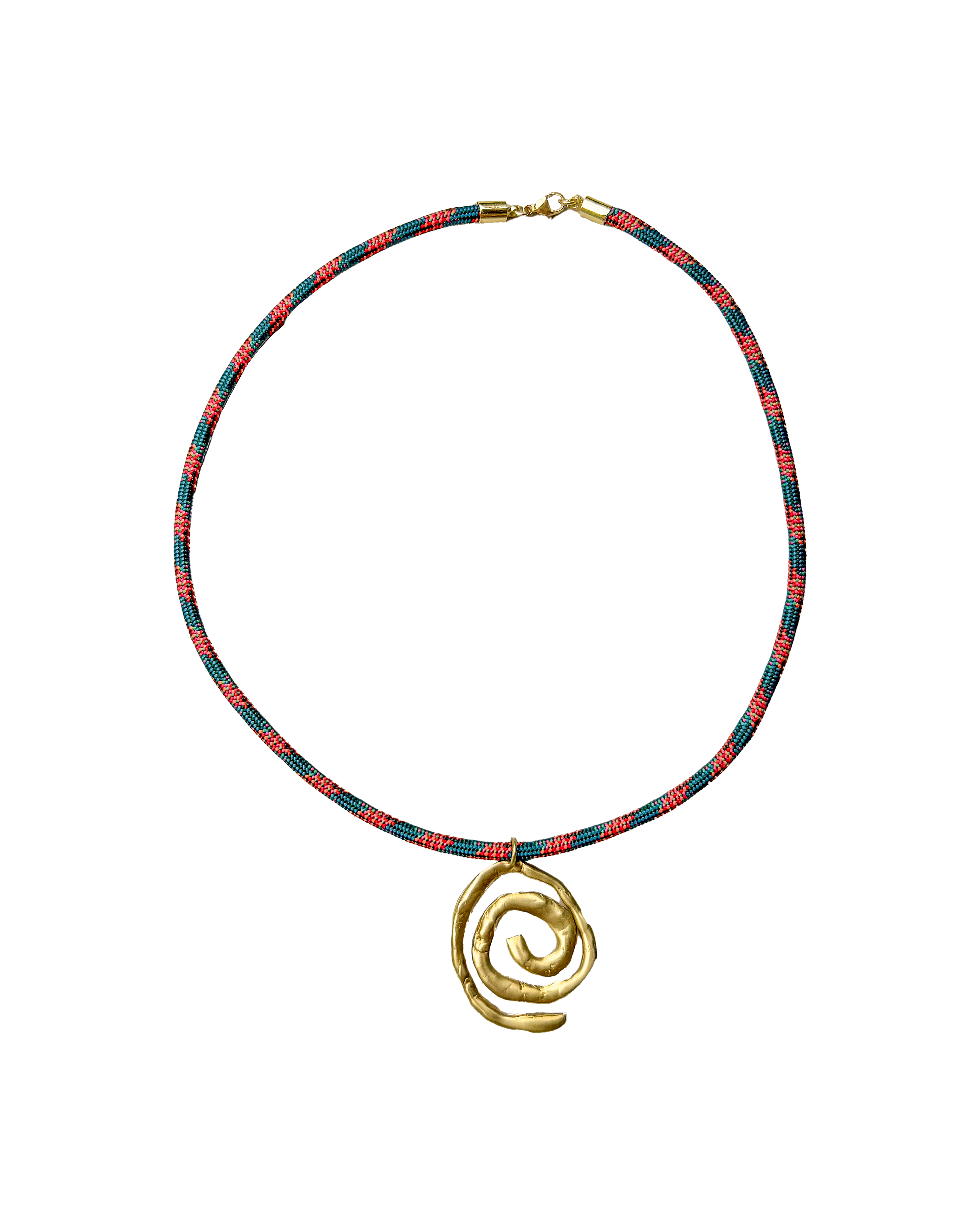swirl scout paracord necklace with spiral charm