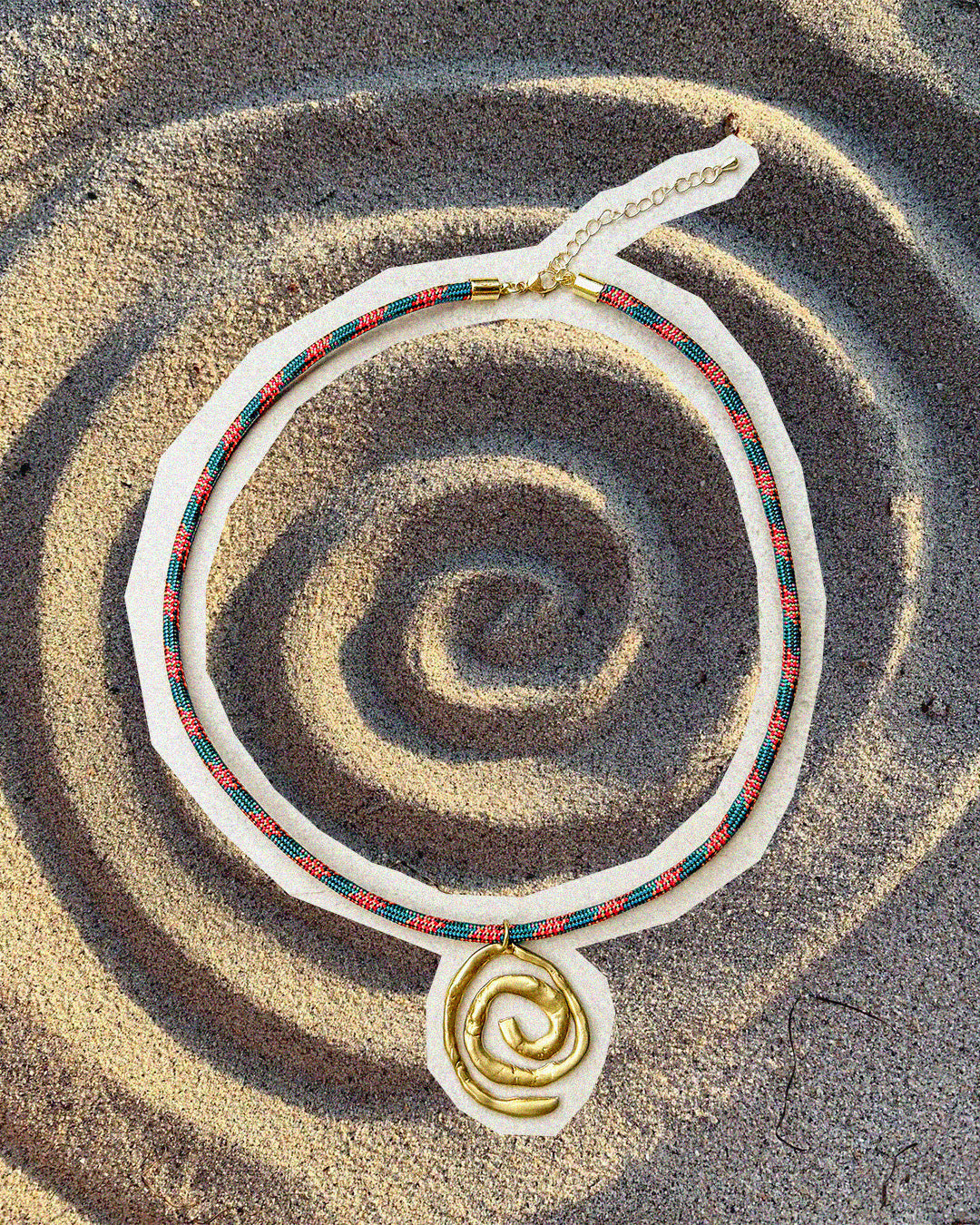 swirl scout paracord necklace with spiral charm